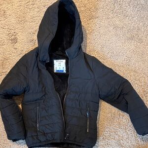 Abercrombie Kids Charcoal Hooded Puffer Jacket